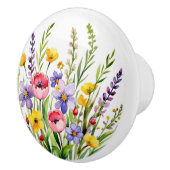 Wildblumen sechs keramikknauf (Rechts)