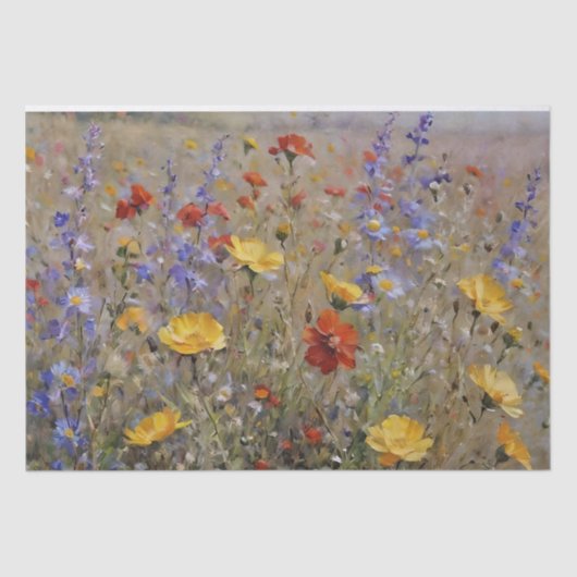 Wildblumen Seidenpapier (Vorderseite)