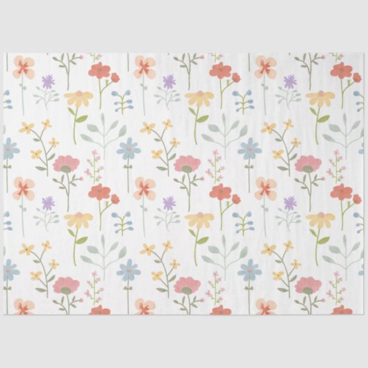 Wildblumen Seidenpapier (Vorderseite)