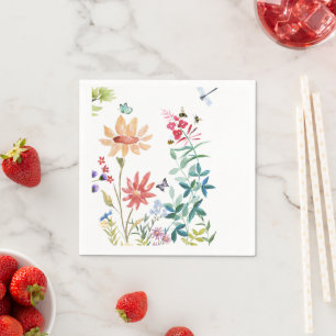 Wildblumen Serviette