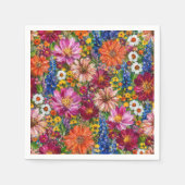 Wildblumen-Servietten für farbenfrohe Gartenpartys Serviette (Vorderseite)