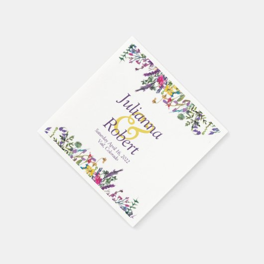 Wildblumen-Servietten Serviette (Ecke)