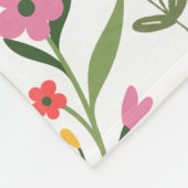 Wildblumen Sherpa Blankets Fleecedecke (Ecke)