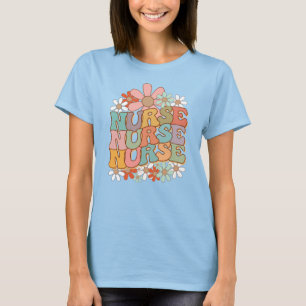 Wildblumen Shirt, Krankenpflege Shirt, Pflegeküst T-Shirt