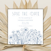 Wildblumen Simple Boho Dusty Blue Wedding Save The Date