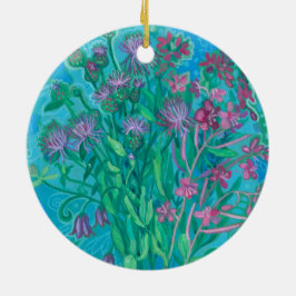 Wildblumen Sommer Blume Bouquet Blumenbemalung Keramik Ornament