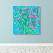 Wildblumen Sommer Blume Bouquet Blumenbemalung Leinwanddruck (Insitu (Holzboden))