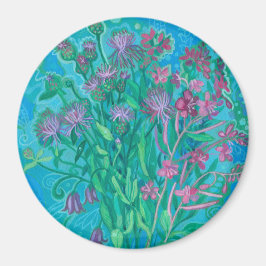 Wildblumen Sommer Blume Bouquet Blumenbemalung Magnet