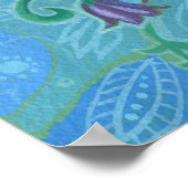 Wildblumen Sommer Blume Bouquet Blumenbemalung Poster (Ecke)