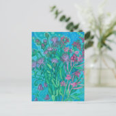Wildblumen Sommer Blume Bouquet Blumenbemalung Postkarte (Stehend Vorderseite)