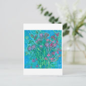 Wildblumen Sommer Blume Bouquet Blumenbemalung Postkarte (Stehend Vorderseite)