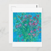 Wildblumen Sommer Blume Bouquet Blumenbemalung Postkarte (Vorne/Hinten)