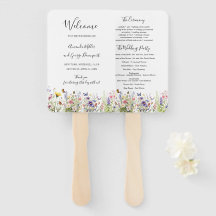 Wildblumen Sommer Hochzeitsprogramm Fan