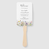 Wildblumen Sommer Hochzeitsprogramm Fan Fächer (Vorderseite)