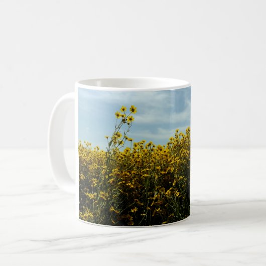 Wildblumen Sonnenblumen Kaffeetasse (Vorderseite Links)