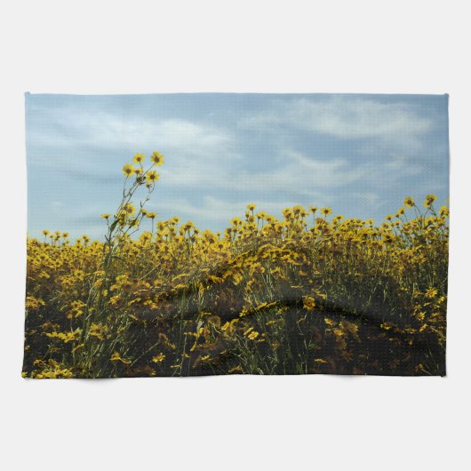 Wildblumen Sonnenblumen Küchentuch (Horizontal)