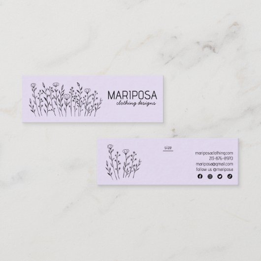 Wildblumen Soziale Symbole Bekleiden Tag für benut (Vorne/Hinten)