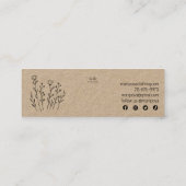 Wildblumen Soziale Symbole KRAFT Custom Size Tag (Rückseite)