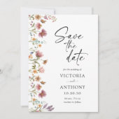 Wildblumen speichern die Datumskarten Save The Date (Vorderseite)