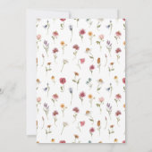 Wildblumen speichern die Datumskarten Save The Date (Rückseite)