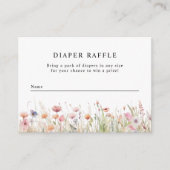 Wildblumen | Spring Baby Shower Diaper Raffle Begleitkarte (Vorderseite)