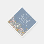 Wildblumen-Staubblauer Brautdusch Serviette (Ecke)