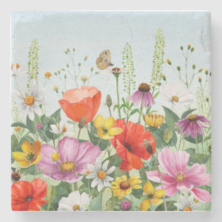Wildblumen Steinuntersetzer