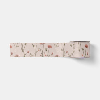 Wildblumen-Stickerei-Blumen-Verpackungspapier-Set Satinband