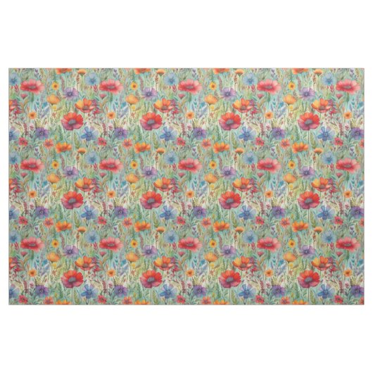 Wildblumen Stoff (Fat Quarter (45,7 x 55,9 cm))