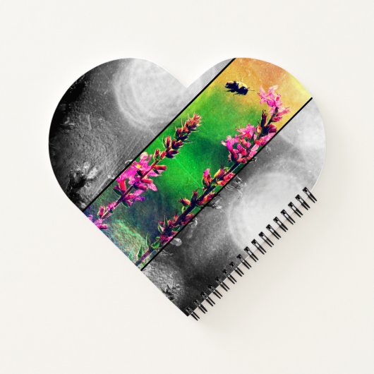 Wildblumen Streifen Notizblock (Rückseite)