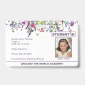 Wildblumen Student ID Ausweis (Vorderseite)