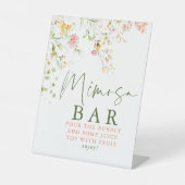 Wildblumen Summer Meadow Mimosa Bar Sign Sockelschild (Vorderseite)