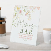 Wildblumen Summer Meadow Mimosa Bar Sign Sockelschild (In SItu)