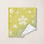 Wildblumen Summer Yellow Daisy Pattern Badhandtuch Set (Waschlappen)