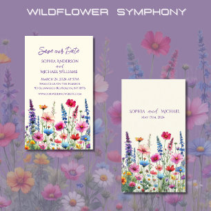 Wildblumen-Symphonie Hochzeit - Termin vormerken - Visitenkarte
