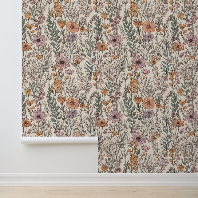 Wildblumen Tapete (Anwendung)