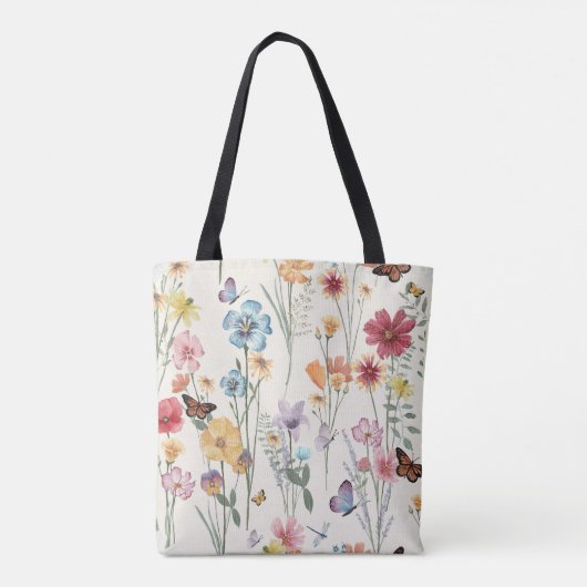 Wildblumen Tasche (Rückseite)