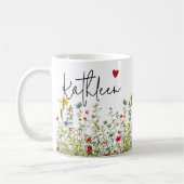 Wildblumen Tasse, Geburtstag & Bridal-Geschenk Kaffeetasse (Links)