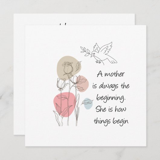 Wildblumen tauchen Beige Rosa Aquamarine Mütter Ta (Vorne/Hinten)