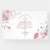 Wildblumen Taufe Banner (Horizontal)