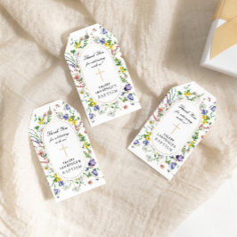 Wildblumen Taufe Boho Chic Geschenkanhänger