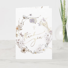 Wildblumen Taufe danke für das Kommen Karte