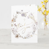 Wildblumen Taufe danke für das Kommen Karte (Gelbe Blume)