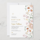 Wildblumen Taufe Einladung (Vorderseite)