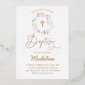 Wildblumen | Taufe Folieneinladung (Vorderseite)