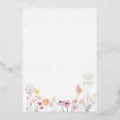 Wildblumen | Taufe Folieneinladung (Rückseite)