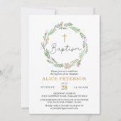 Wildblumen Taufe Mädchen Einladung (Vorderseite)