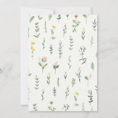 Wildblumen Taufe Mädchen Einladung (Rückseite)