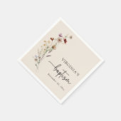 Wildblumen-Taufe Serviette (Ecke)