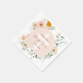 Wildblumen Taufe Serviette (Ecke)
